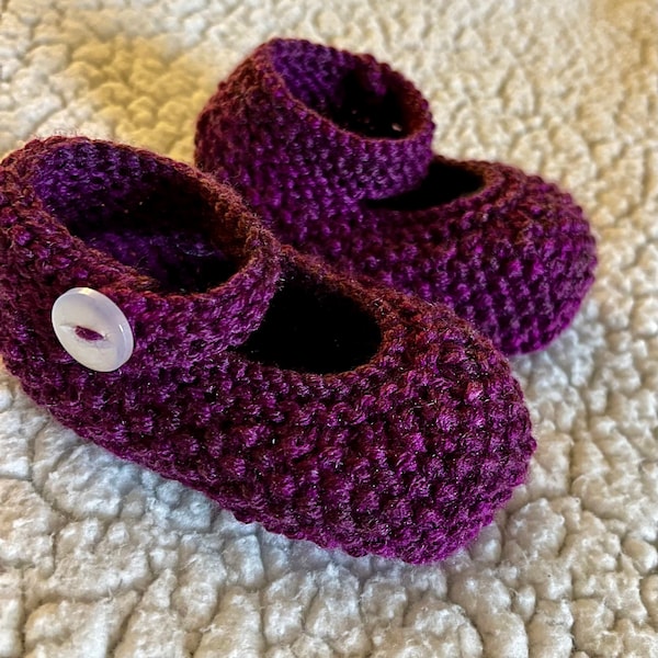 Mulberry Mary-Jane Baby Booties