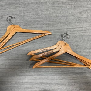 Bridal Party - Maid/Matron of Honor and Bridesmaid Dress Hanger(s)