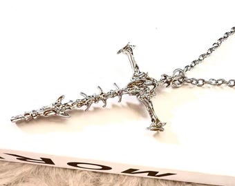 Stainless Steel Vertebrae Cross Necklace - Gothic Bone Jewelry - Etsy