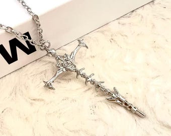 Stainless Steel Vertebrae Cross Necklace - Gothic Bone Jewelry - Etsy