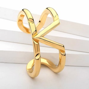 V shape luxury women bangle /bracelet/ gold statement bracelet/ unique gold bracelet/ fashion bracelet/ bold bracelet/ gold bracelet