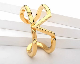 V shape luxury women bangle /bracelet/ gold statement bracelet/ unique gold bracelet/ fashion bracelet/ bold bracelet/ gold bracelet