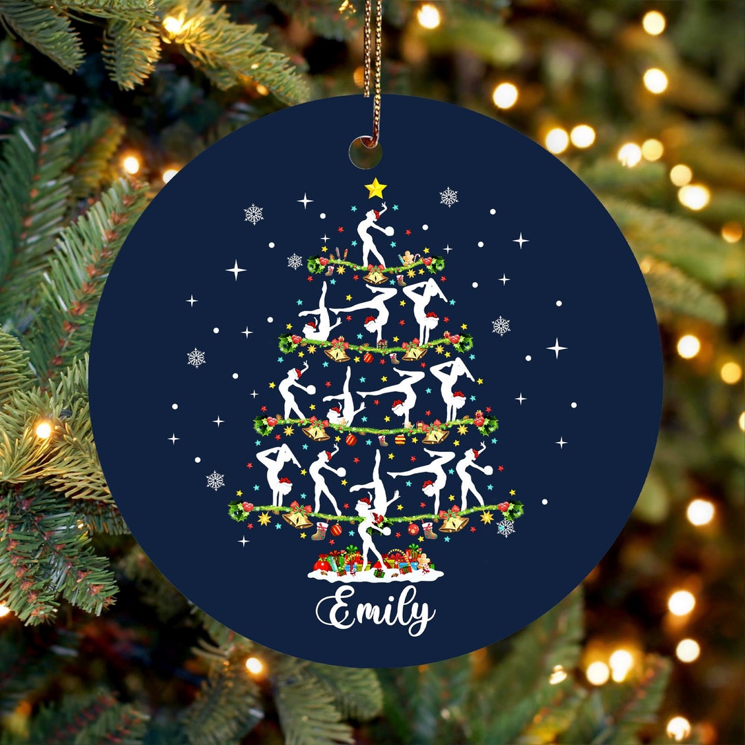 Personalized Girl Gymnastics Ornament Gymnast Ornament 2023 Etsy