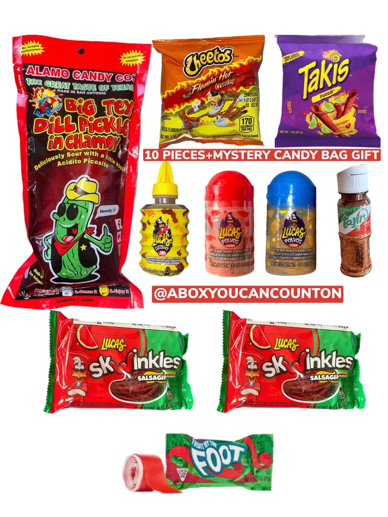 Chamoy Pickle Kit10 Items Takis&hot Cheetos Alamo Candy Etsy