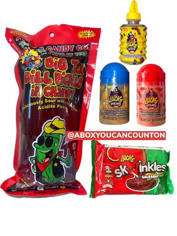 Chamoy pickle kit chamoy pickle kits TikTok trending Halloween fall sour  Mexican candy Easter basket