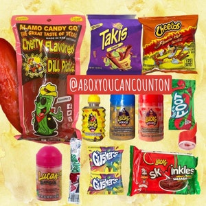 KIT DE cornichons CERISE - 11 articles Kit de cornichons à la camomille TikTok tendance Halloween automne aigre-doux boîte mystère de bonbons mexicains