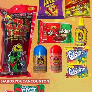 Chamoy Pickle Kit Takis&Hot Cheetos Package Alamo Candy Co TikTok Trending Kit chamoy pickle kits Halloween fall Mexican sour candy Lucas
