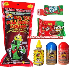 Chamoy Pickle Kit -6 ITEMS Trending Chamoy Alamo Candy Co Official Chamoy Pickle Kits Sour Mexican Candy Lucas Halloween Fall Mango