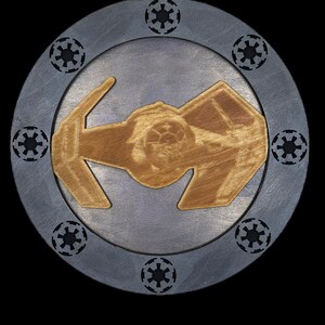 Dark Side Space Travel Wood Round Wall Decor - Finished Product or Unfinished, DIY