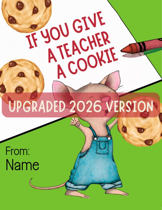Personalized Teacher Cookie Book – Teacher Appreciation Gift Booklet