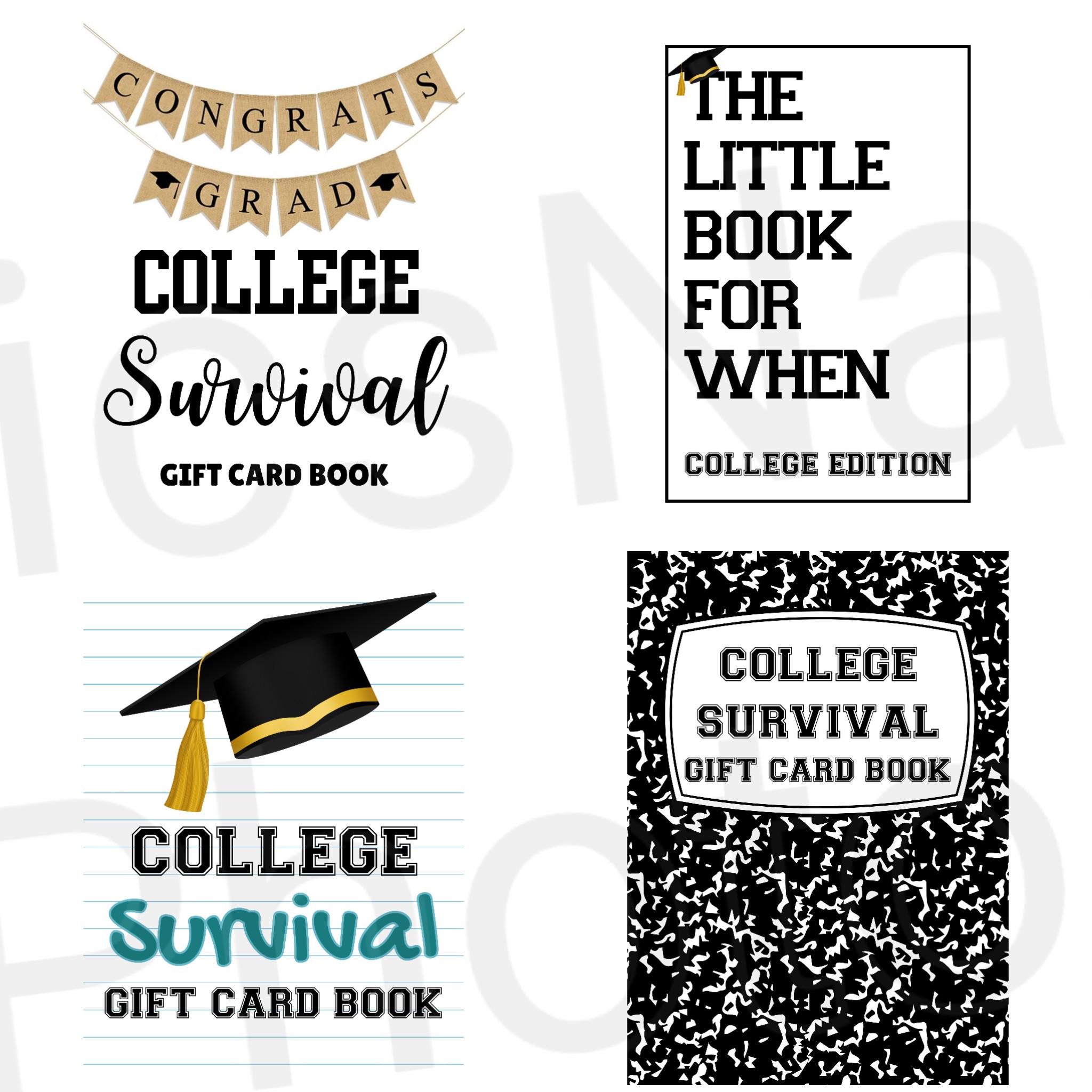 PHYSICAL COPY. College Survival Gift Card Book! Graduation Gift. Birthday Gift Card Book. Sweet 16. Valentines Day, Mother&#39;s Day, Father&#39;s