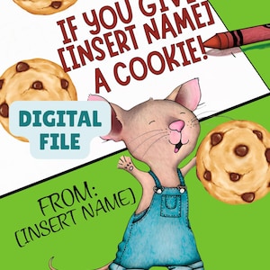 Si le das una galleta a un profesor. Una galleta para un ratón. Regalo de agradecimiento para profesores. Regalos de fin de curso para profesores. ¡ARCHIVO DIGITAL!