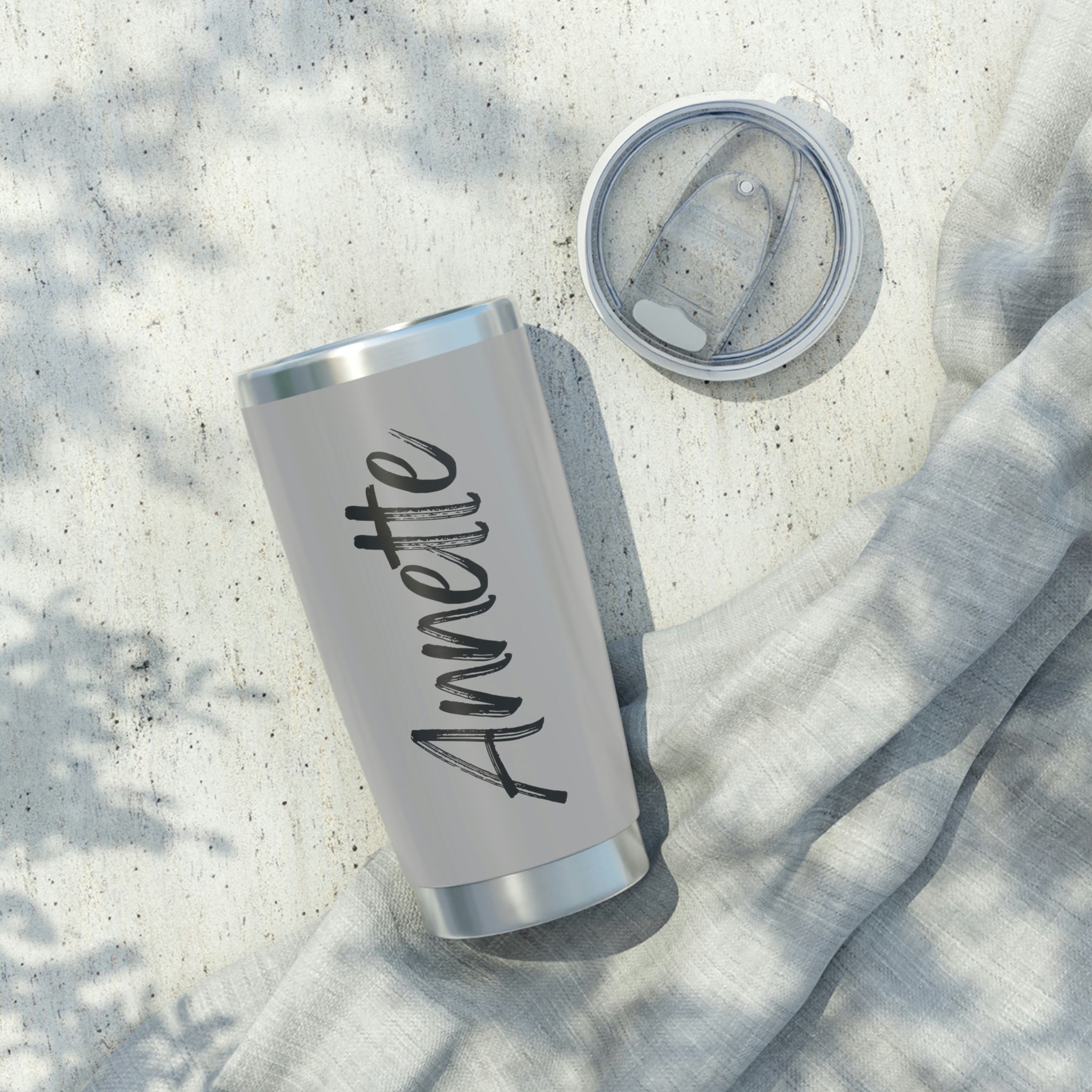 Personalized Grey Tumbler Small Tumbler With Monogram Customized