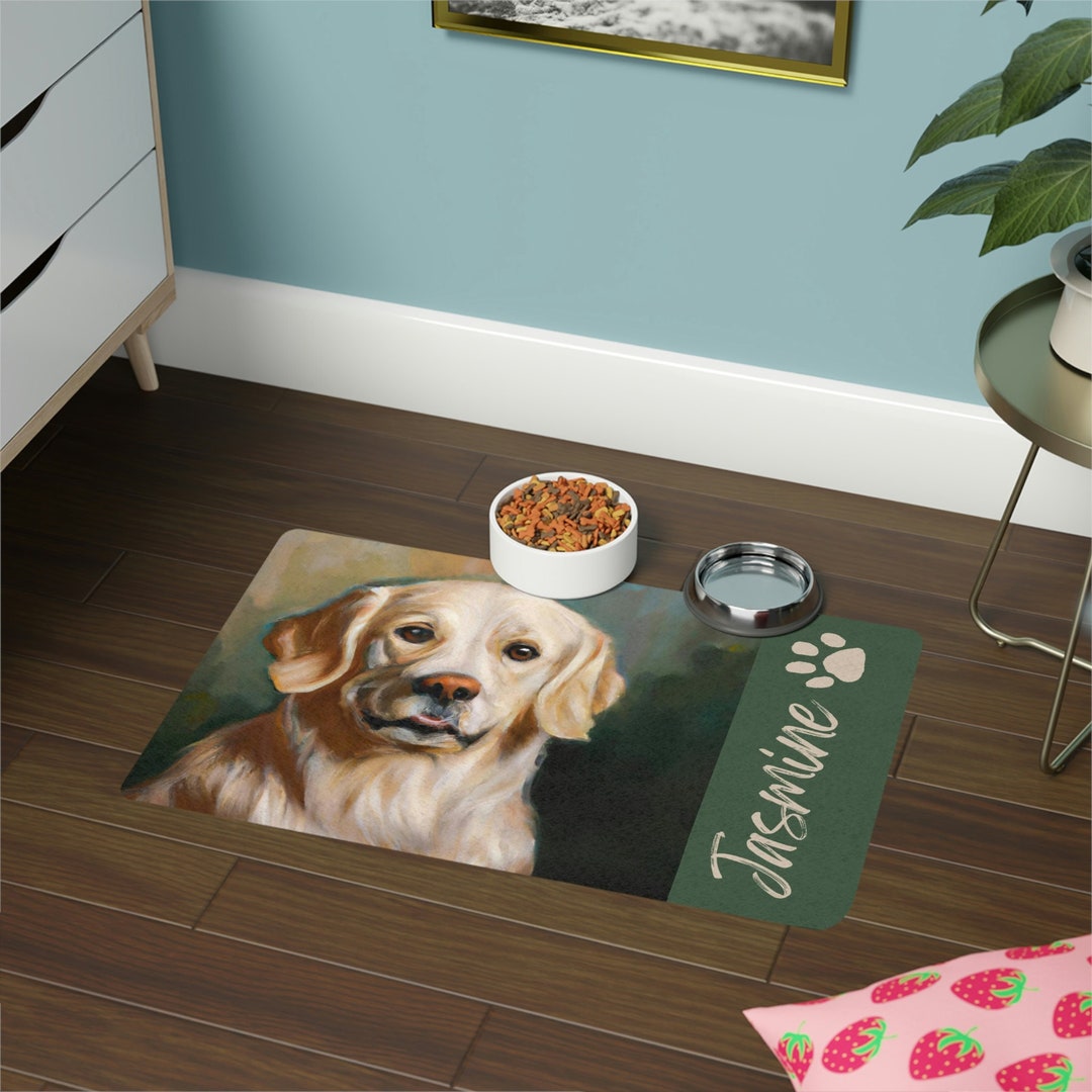 Personalized Dog Placemat Custom Dog Placemat Golden Etsy