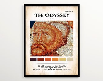 The Odyssey Printable Wall Art, Homer Quote Print, Classics Student Gift, Greek Mythology Gift, Library Wall Decor, Classroom Wall Art