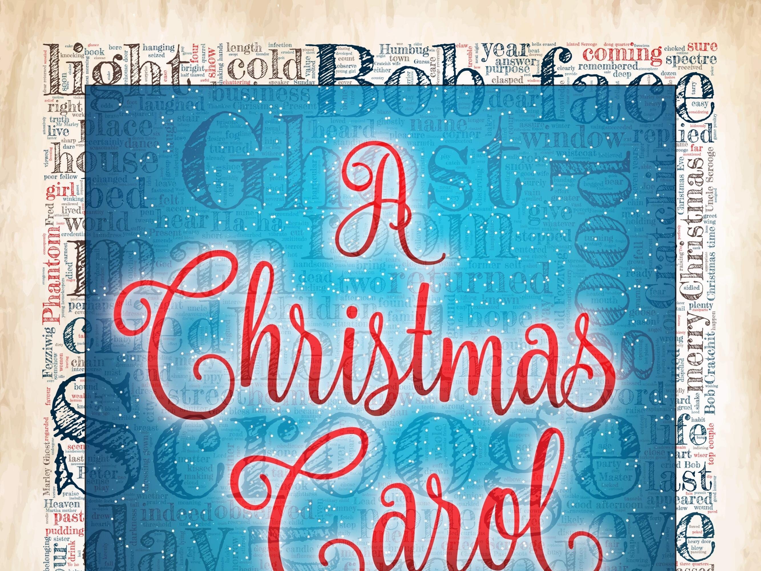 Charles Dicken's A Christmas Carol Set of 2 Prints Book