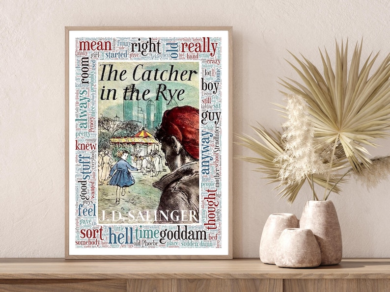 The Word Rye The Catcher in the Rye Cover Art Printable, American Novel Poster ...