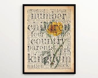 Jonathan Swift's A Modest Proposal Vintage Word Cloud Featuring 2000 Words of the Book