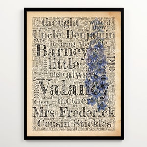 L. M. Montgomery&#39;s The Blue Castle Vintage Word Cloud Art Printable