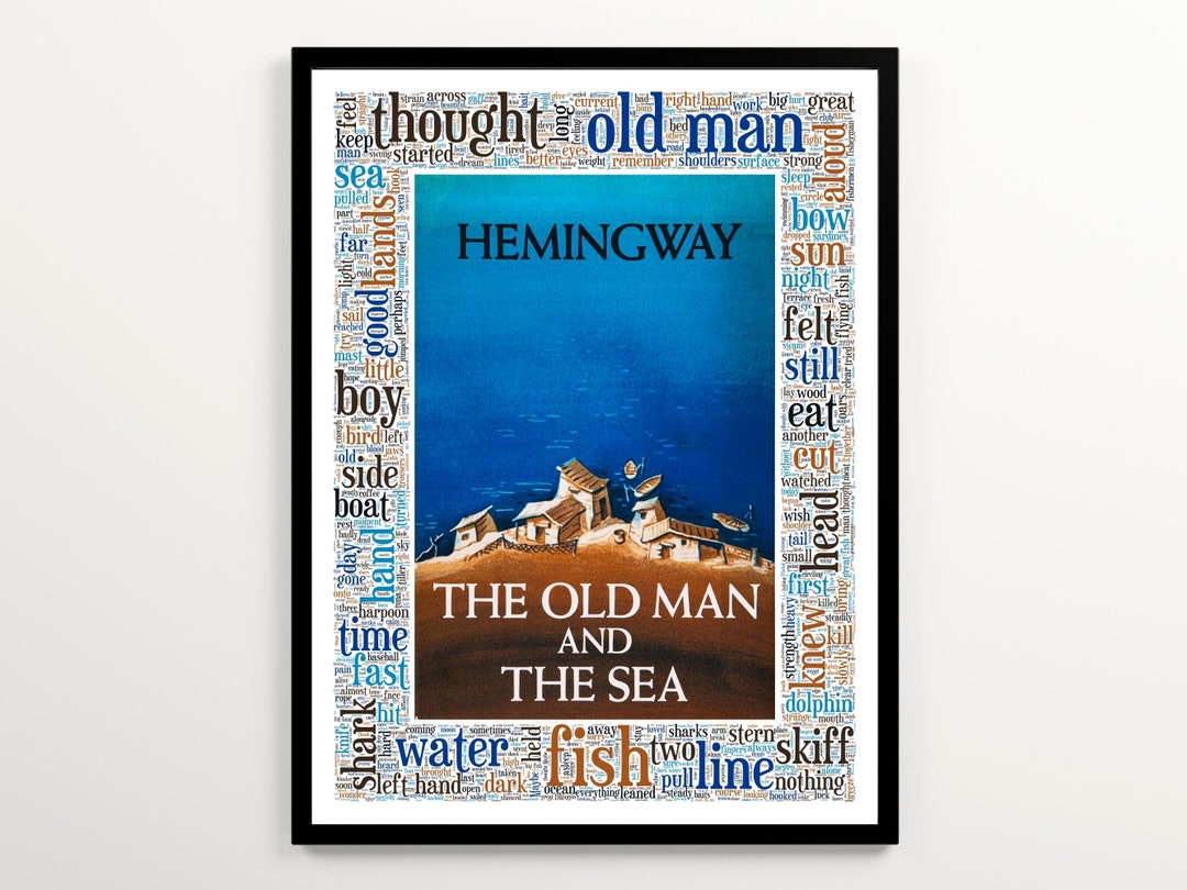 The Old Man and the Sea Book Cover Art With 2000 Words of the Book ...