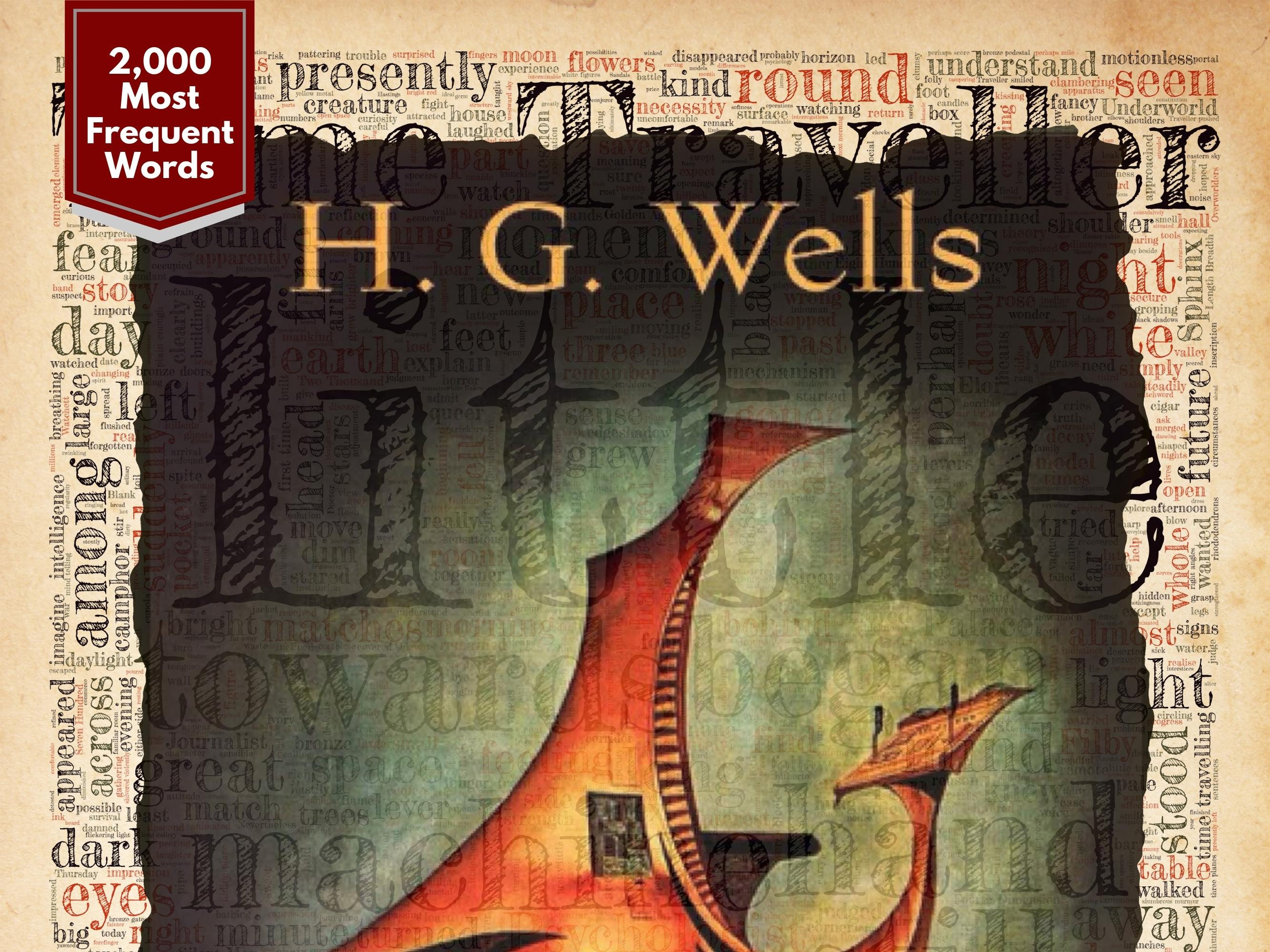 H G Wells' the Time Machine Book Cover on a Vintage Word - Etsy