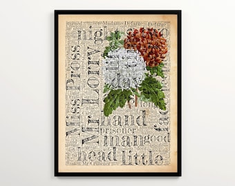 Charles Dickens' A Tale of Two Cities Word Cloud, English Literature Wall Art, Book Nook Decor, Library Wall Art, Unique Gift for Book Lover