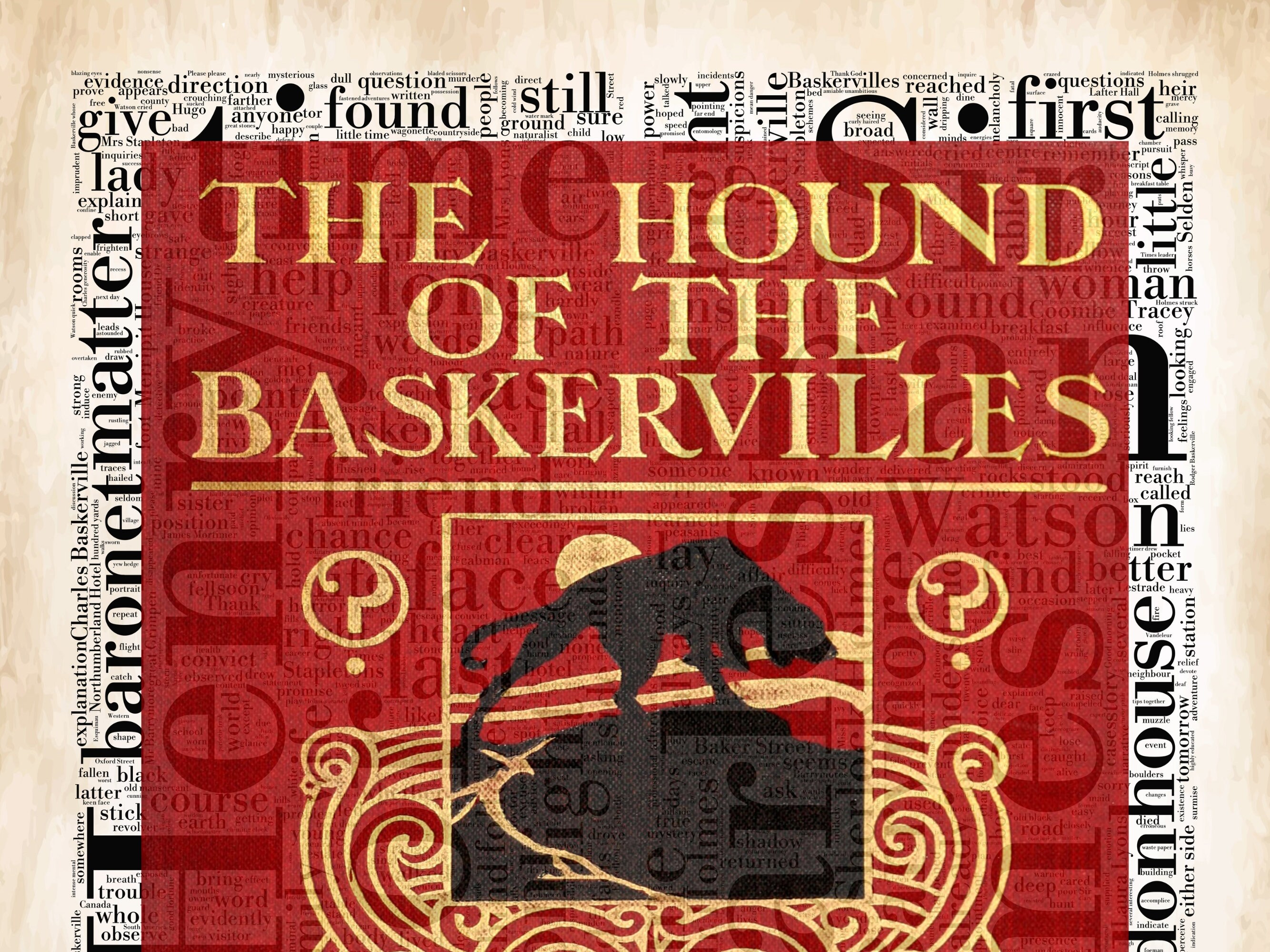 The Hound of the Baskervilles Book Cover Art Featuring 2000 Words of ...