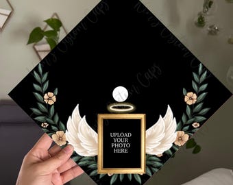 In Loving Memory Graduation Cap Custom Quote Cap Topper (PHOTO UPLOAD)
