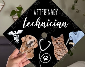 Veterinary Vet Tech Graduation Cap Topper
