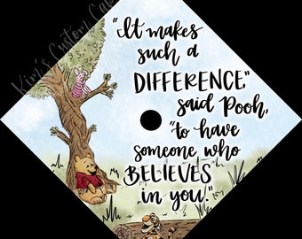 Hunny Bear Printed Graduation Cap Topper