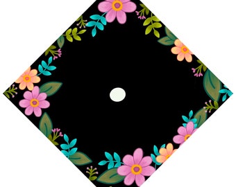 Floral Graduation Cap Custom Quote Cap Topper