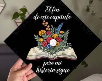Reading Book Literature Spanish Education Printed Graduation Cap Topper