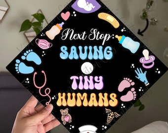 NICU Pediatric Nurse Nursing Labor & Delivery Pediatrics Student Medical Printed Graduation Cap Topper