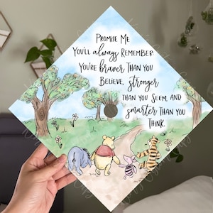 Hunny Bear Printed Graduation Cap Topper