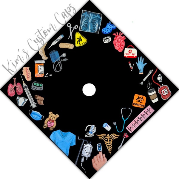 Nurse Nursing Student Medical Printed Custom Quote Graduation Cap Topper