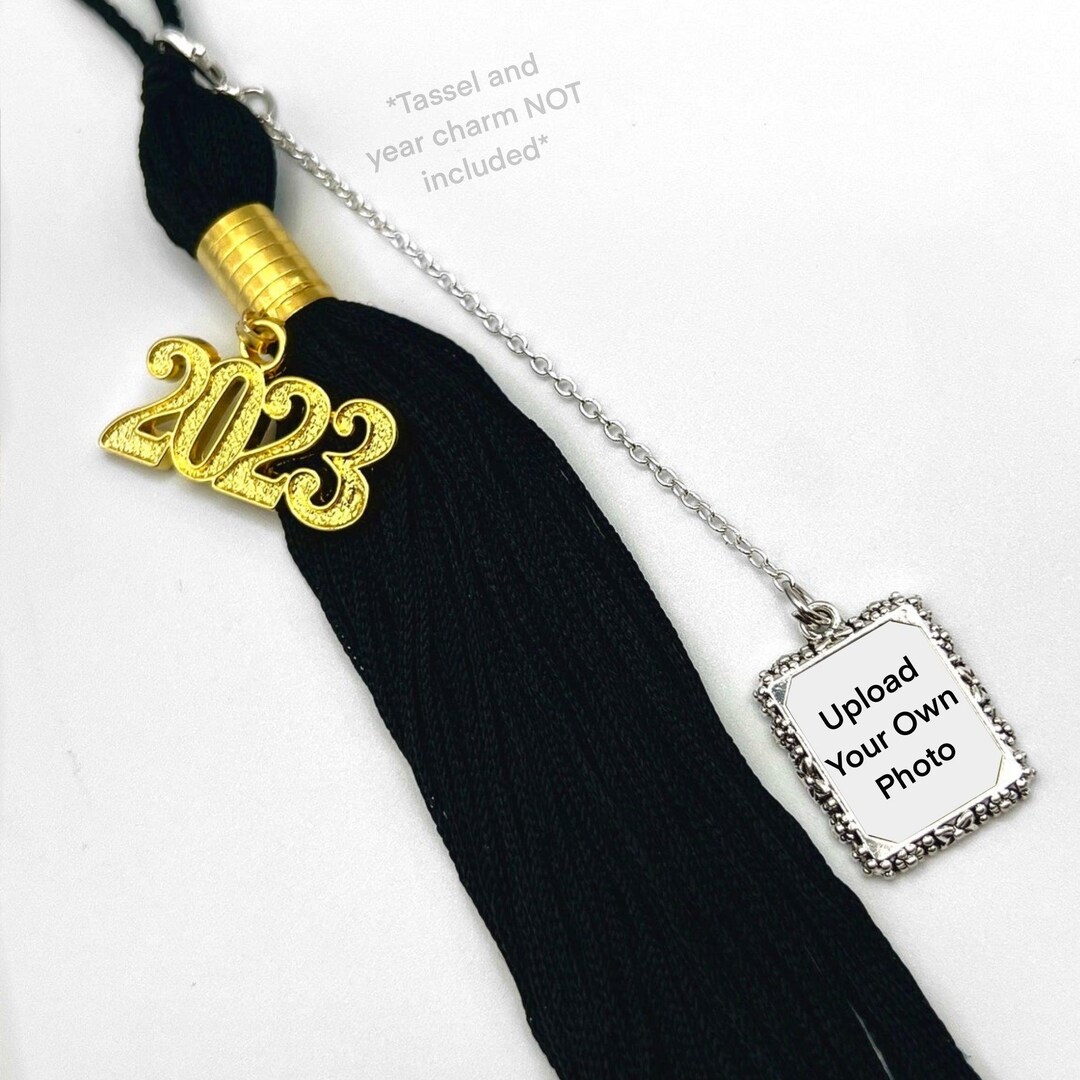 Silver Graduation Cap Photo Frame Tassel/car/bouquet Charm (upload Your ...