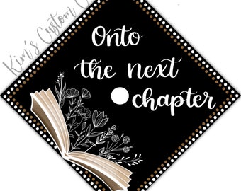 Reading Book Literature English Education Printed Graduation Cap Topper