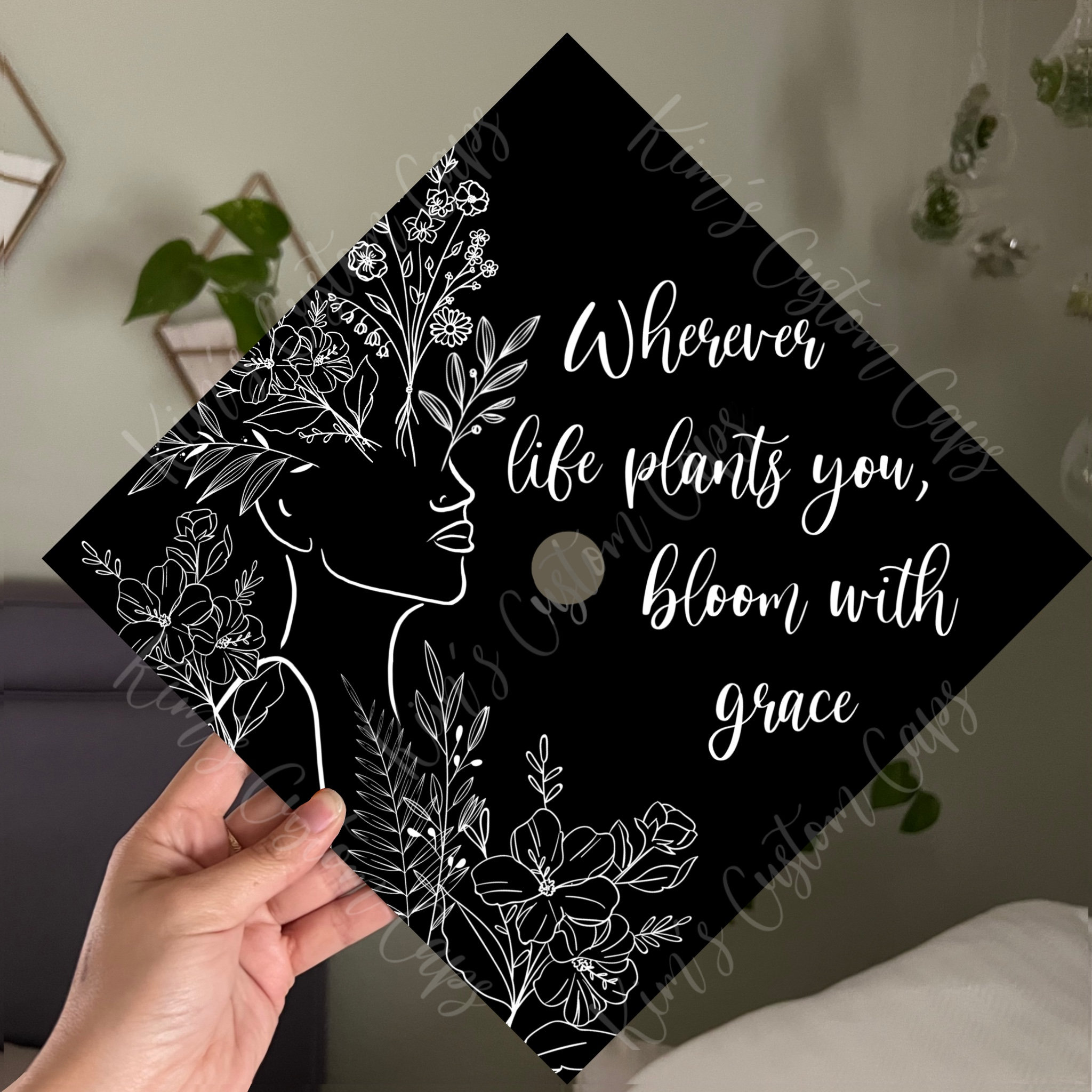 Plant Themed Graduation Cap Printed Cap Topper - Etsy