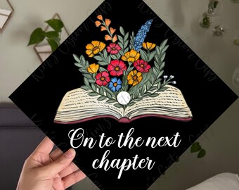 Reading Book Literature English Education Printed Graduation Cap Topper