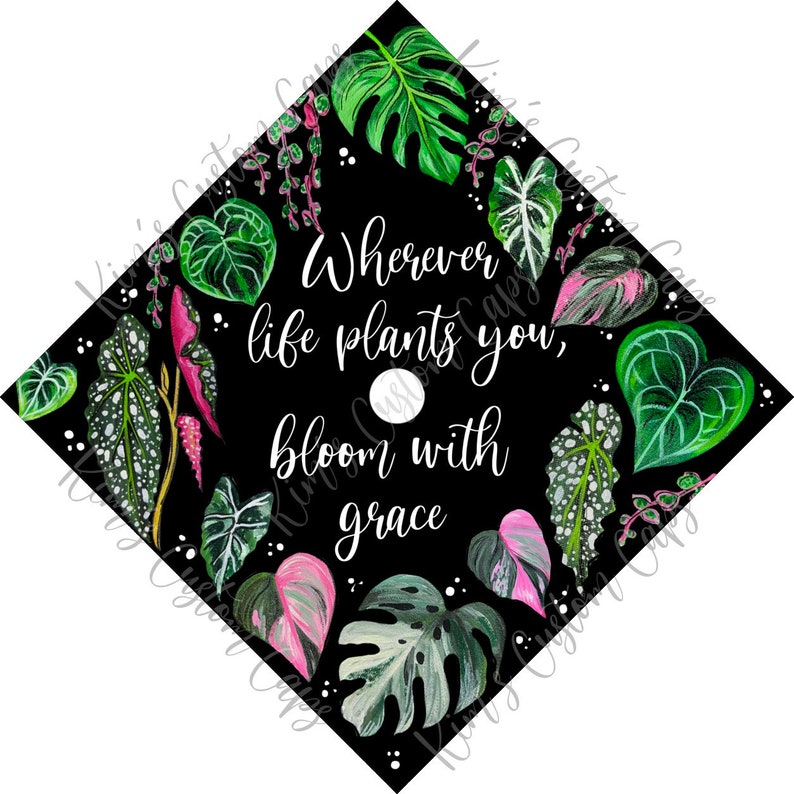 Tree Grad Cap Plant Themed Graduation Cap Printed Cap Topper - Etsy