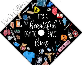 Nurse Nursing Student Medical Doctor Printed Graduation Cap Topper