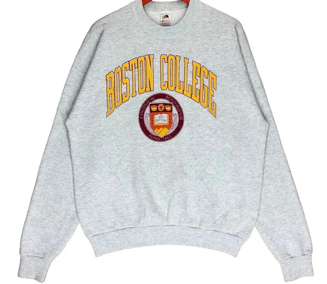 Vintage 90s Boston College Crewneck Sweatshirt, Boston College Shirt