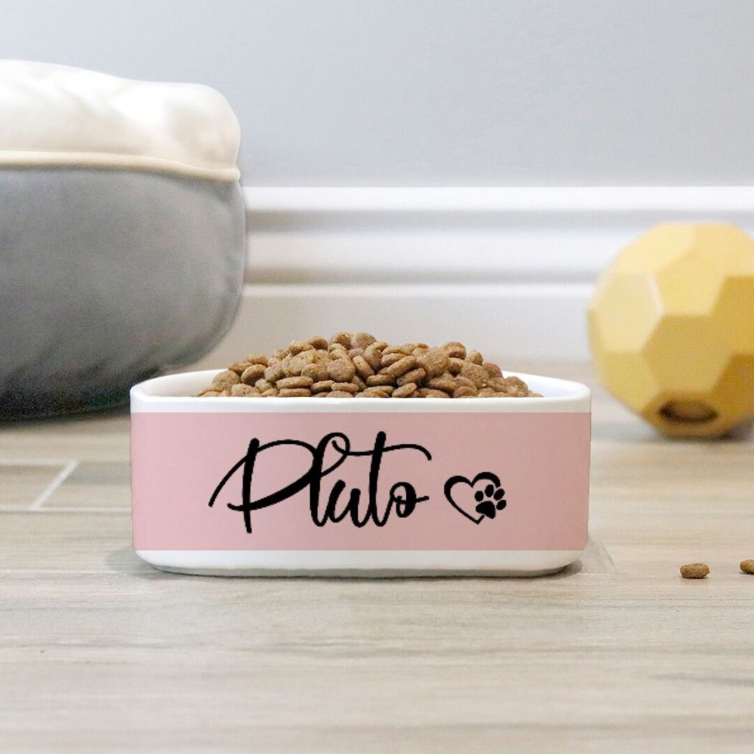 Dog Bowls Personalizedpink Dog Bowlcute Dog Bowlmodern Cat Bowlcat Food