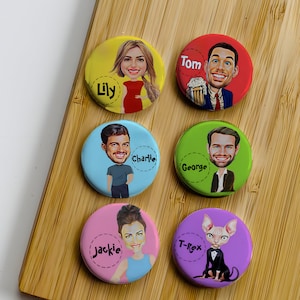 Magnesy na upominek weselny Karykatura,Magnes na upominek weselny Kreskówka,Upominek na przyjęcie Dziękuję niestandardowy magnes na lodówkę,Upominki na firmowe wydarzenie świąteczne