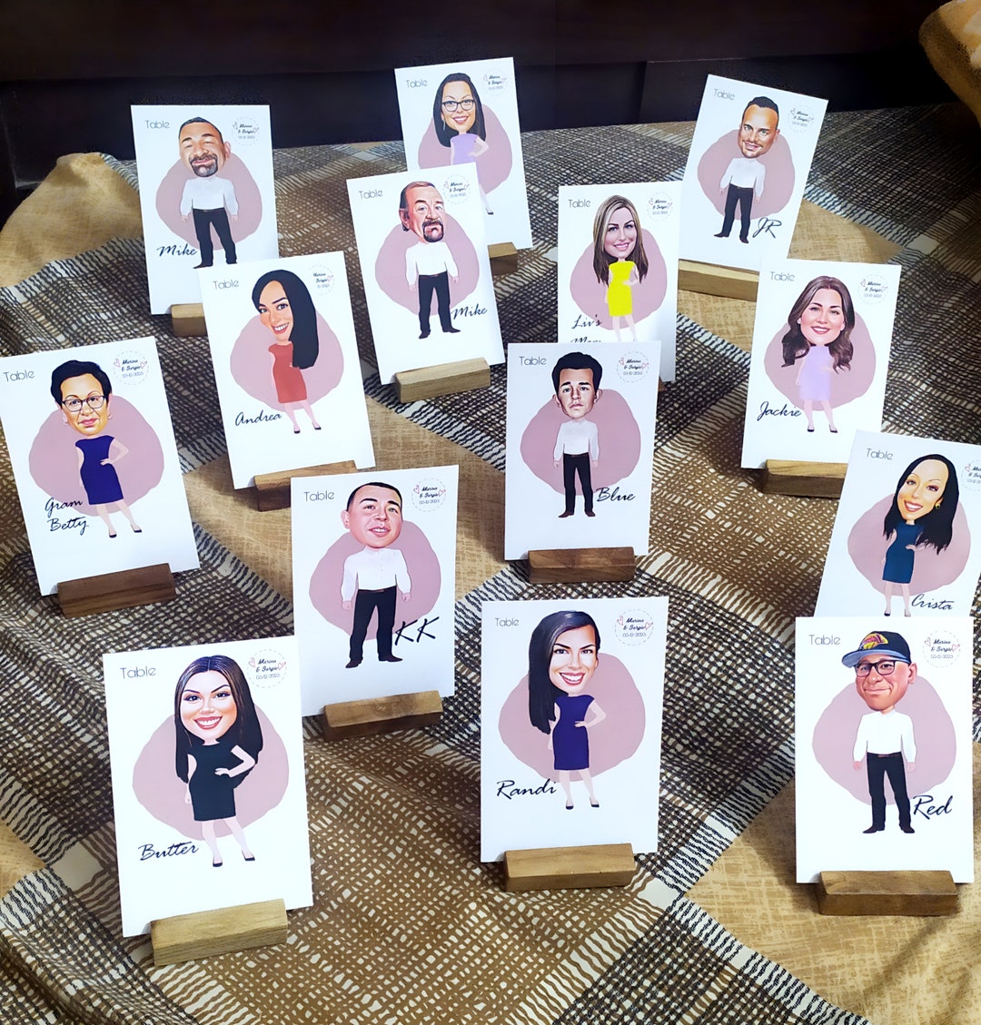 Wedding Place Cards Printing and Wooden Stands, Corporate Events Cards