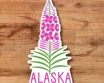 Alaskan Fireweed Flower Alaska Sticker Decal Vinyl