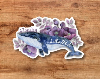 Salty Bitch Sticker Water Proof decal for hydroflask laptop sticker salt morton salt
