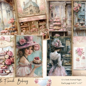 Kit Paris Junk Journal, pagine Victorian Women Junk Journal, carte per bricolage, scrapbooking, effimeri di Parigi, Paris Junk Journal e biglietti ATC