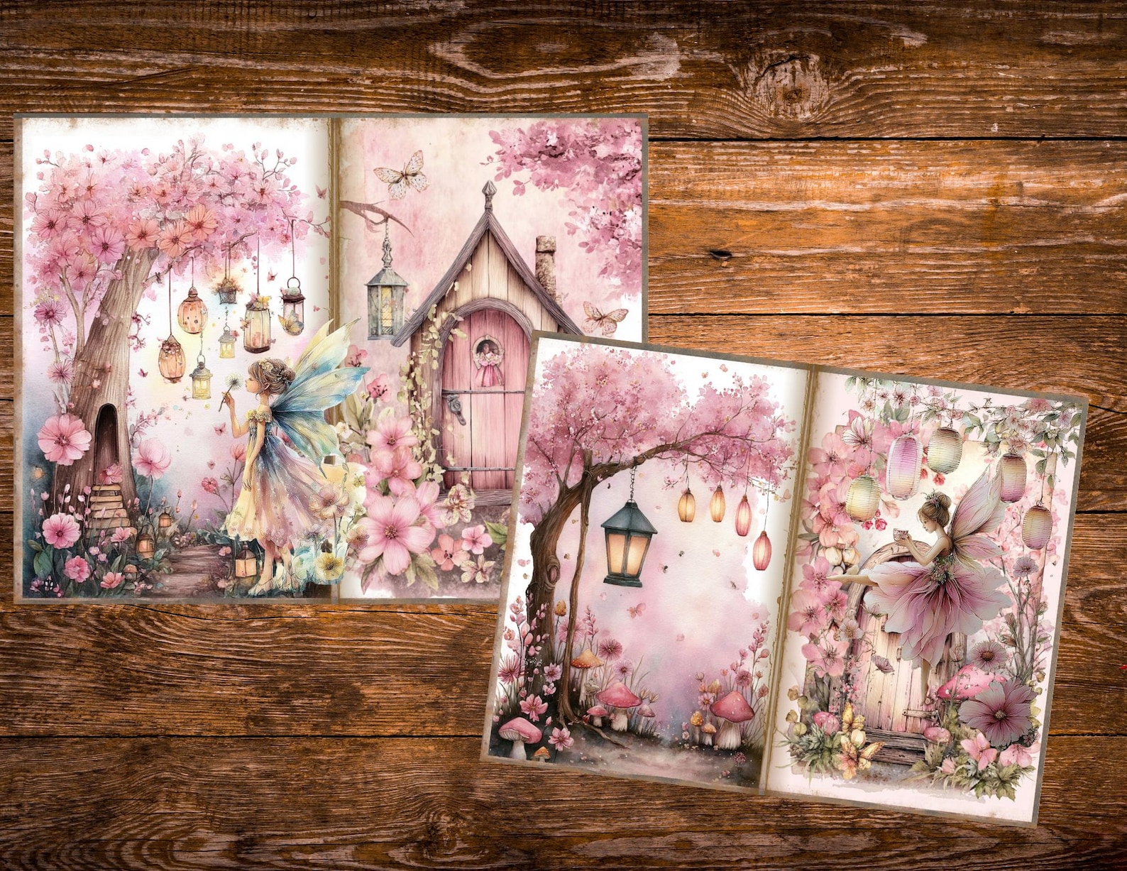Fairies Junk Journal Kit Fairy Collage Printables, Digital Fairy Kit ...