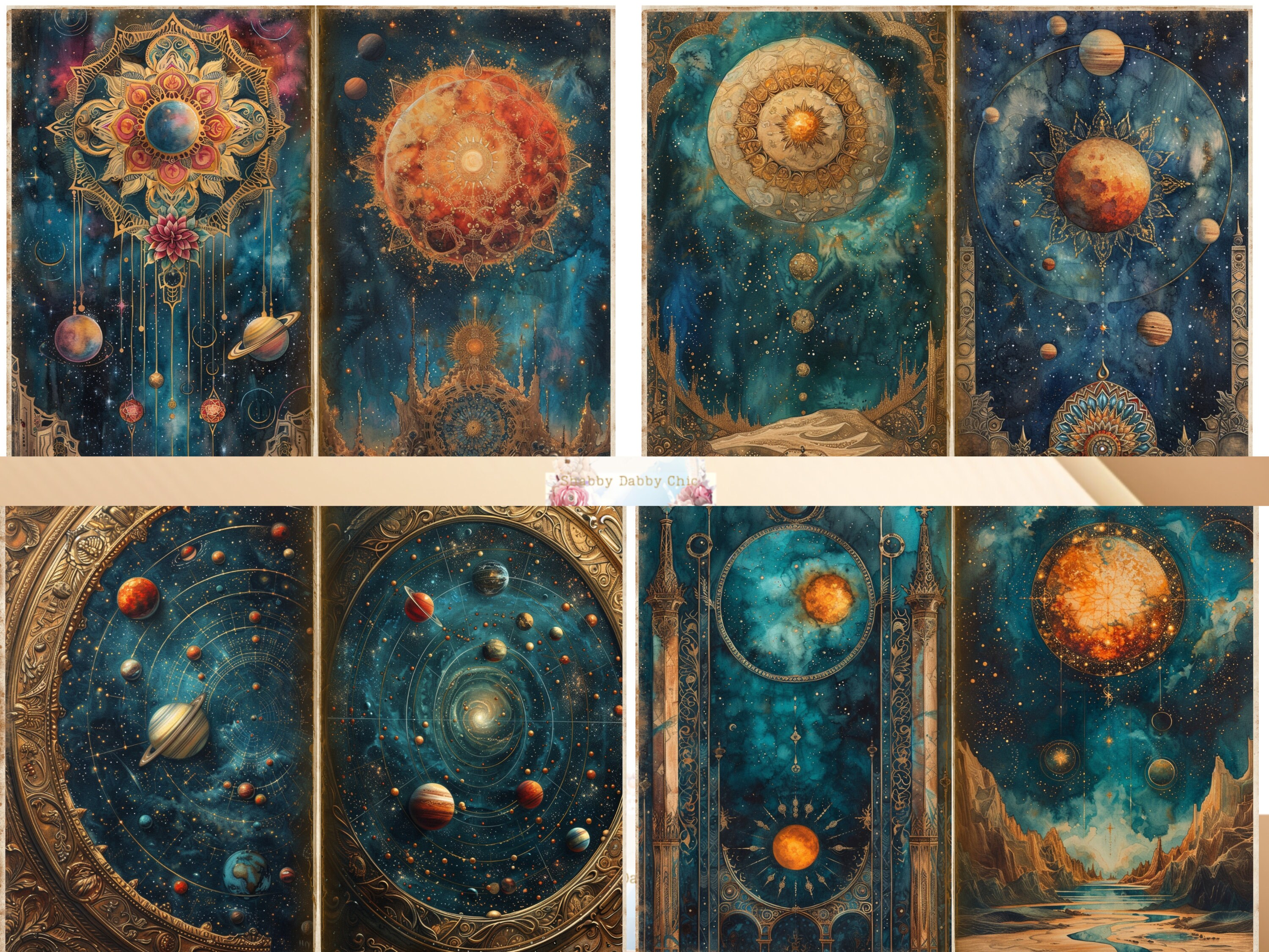 Astronomy Decor 50Pcs Celestial Stickers Pack, Planet Moon Space ...